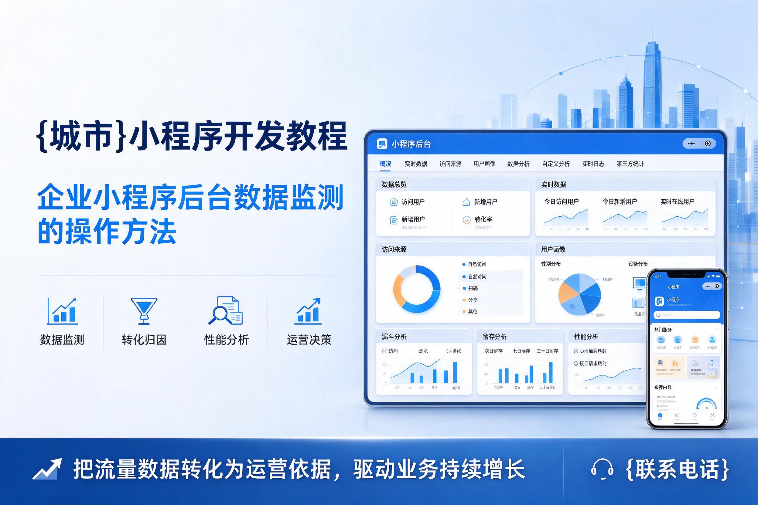 滨州小程序开发教程：企业小程序后台数据监测的操作方法